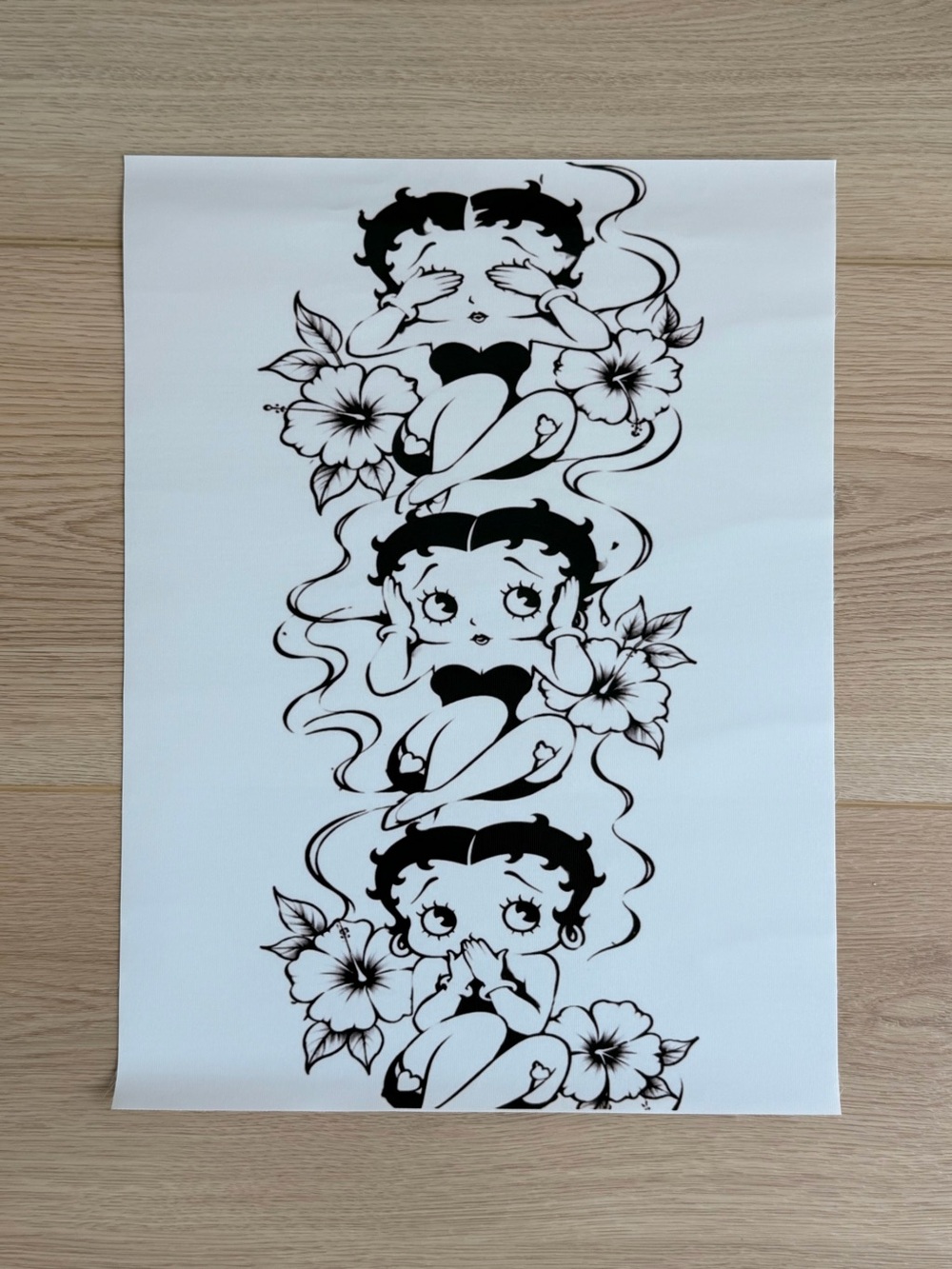 Betty Boop Monkey See Monkey Do Canvas Art Print Poster